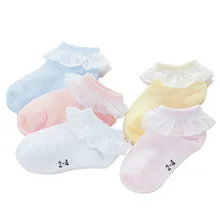 5 пар/лот носки хлопковые для девочек Детские Модные дышащие кружевные сетчатые носки принцессы летние От 2 до 12 лет Детские Подарки CN