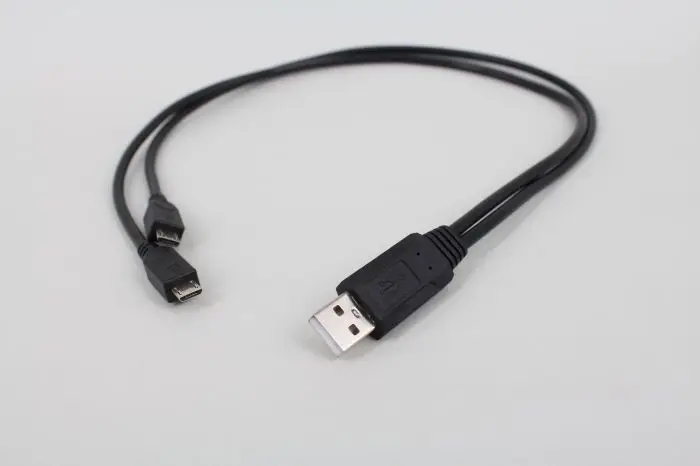 المزدوج نقل البيانات الحبل كبل شحن USB الإناث الذكور 2 المصغّر USB الفاصل شحن 2 ل الروبوت الهاتف