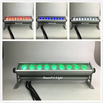 

10 pieces outside garden decoracion 9x10w led bar dmx bar led wall washer light ip65 rgbw stage light bar