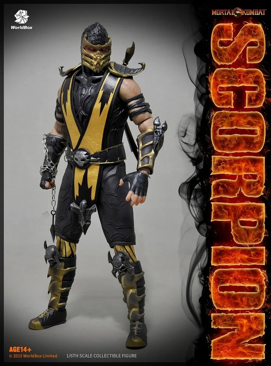 1/6 scale Figure doll Mortal Kombat Scorpionb 12" action figures doll Collectible Figure Plastic Model Toys