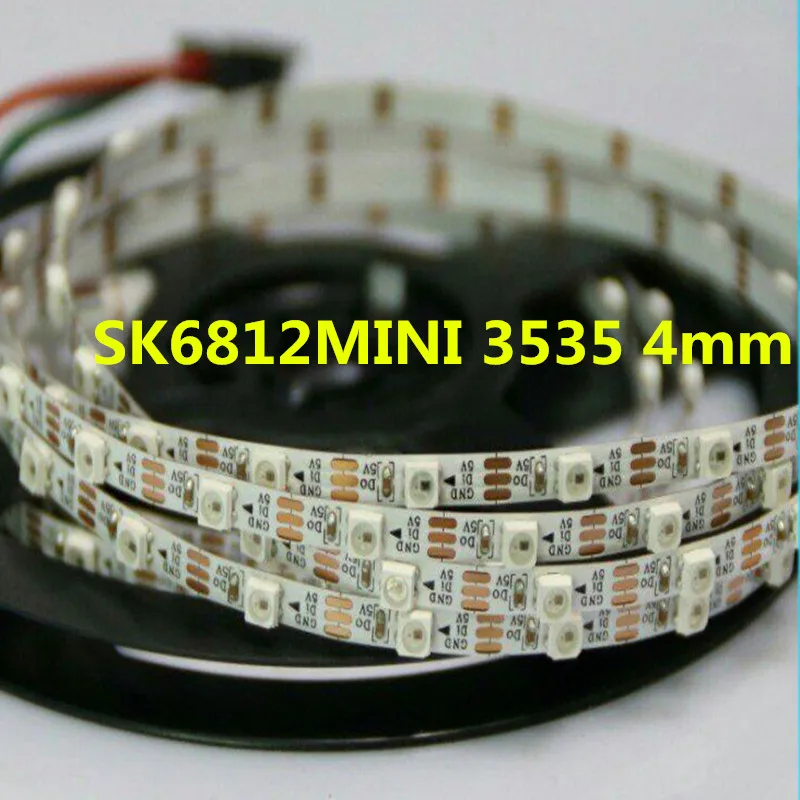 SK6812MINI 3535 4 мм/SK6812 5050 5 мм DC5V RGB светодиодный пиксель полосы, 1 м, 2 м, 5 м 60 Светодиодный s/М, 4 мм, 5 мм, гибкая печатная плата, не водонепроницаемый 60 пикс./м как WS2812B - Испускаемый цвет: SK6812MINI 3535 4MM