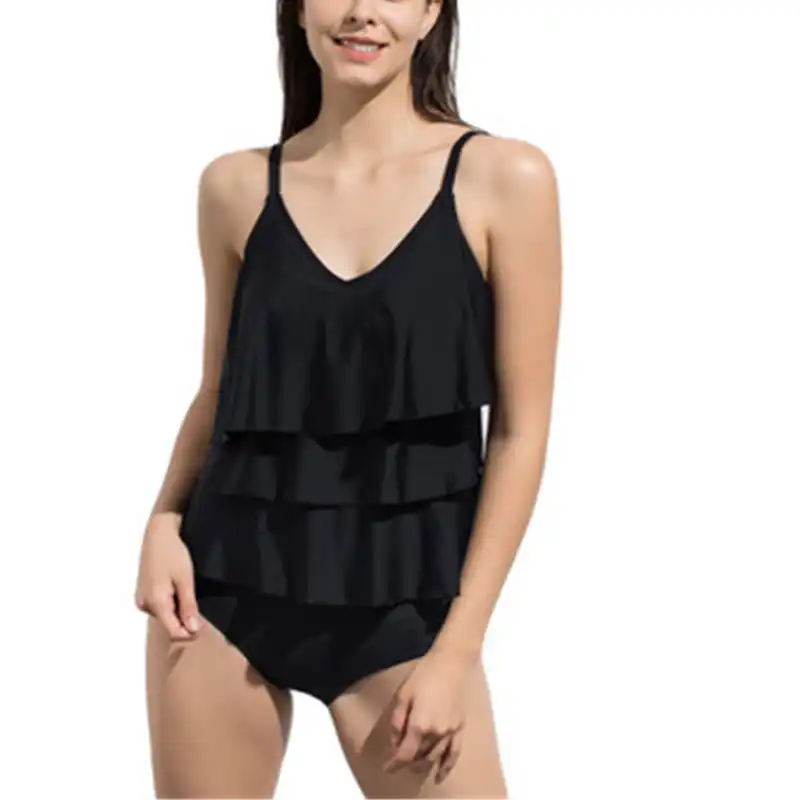 tiered ruffle bathing suit