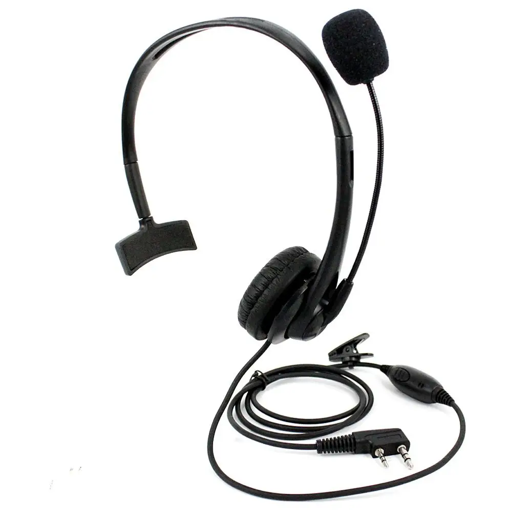 

2 Pin PTT Earpiece Headset Mic for Baofeng KENWOOD QUANSHENG HYT UV-5R UV-5RA BF-888S Walkie Talkie Radio