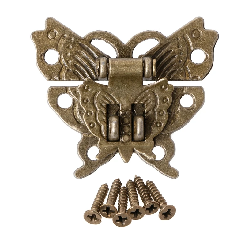 

Butterfly Buckle Hasp Hasp Wooden Wine Box With Lock Buckle Antique Padlock Hardware,Zinc Alloy,45*37mm