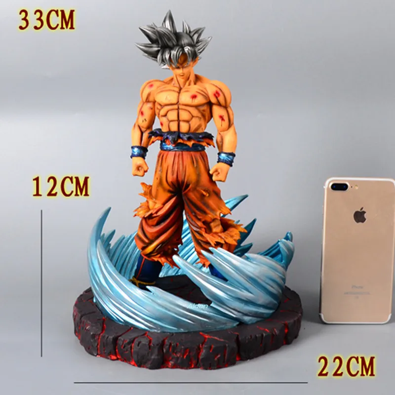 1" Dragon Ball Супер статуя Migatte нет Gokui бюст Сон Гоку полная длина портрет ультра инстинкт анимационная фигурка GK игрушка 33 см B627