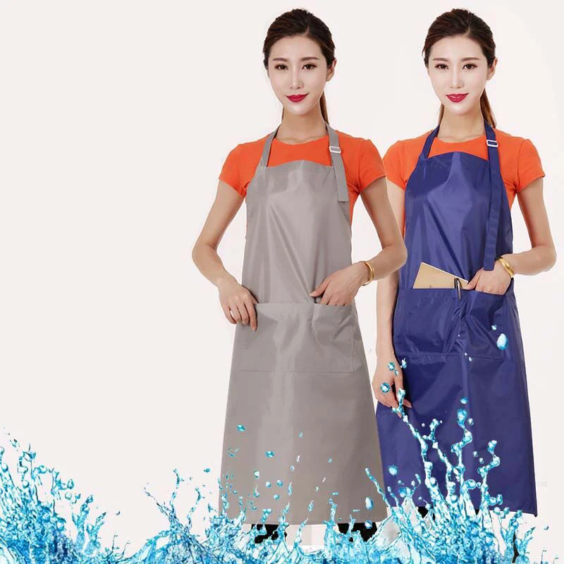 1-10 pcs Waterproof Car Washing Apron For Adult Women Men Black Blue PVC Aprons Cooking Accessories Home Apron Waist With Pocket
