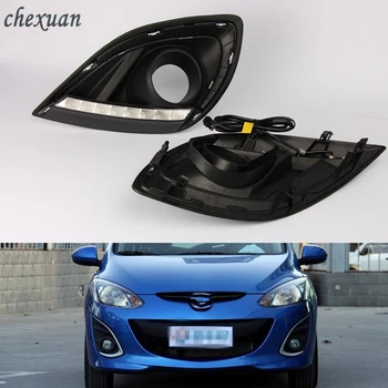 

CSCSNL 1 set For Mazda 2 Mazda 2 2012 2013 2014 with Waterproof ABS 12V Fog Lamp DRL Daytime Running Light Car Accessories
