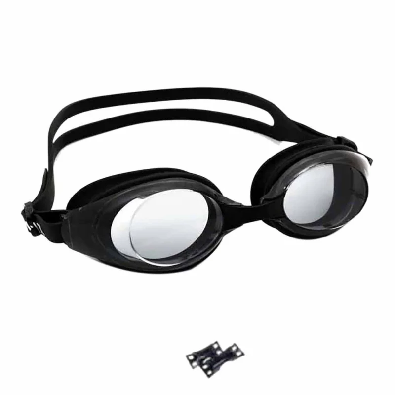 

Adult HD Flate Silicone Waterproof anti-fog Swimming Goggles UV PC Anti-fog Lens Anti-scratch Lens With Nose Replacement