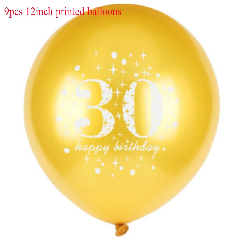 30th balloon 30 день рождения конфетти шар, воздушный шар 30 дней рождения воздушные шары День рождения украшения для взрослых балони деко гелиевые шары XN - Цвет: 30th balloon