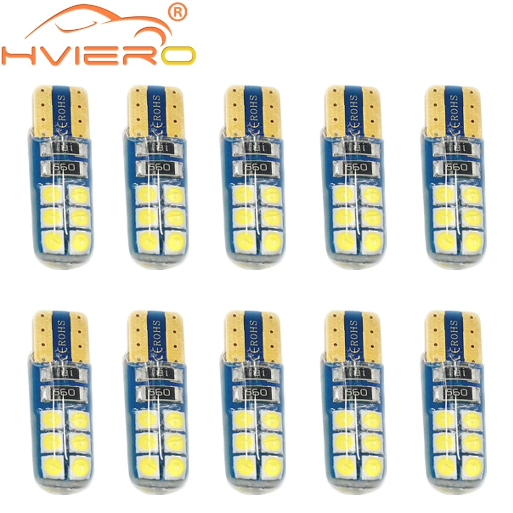 

White Blue T10 W5W Car LED 3030 168 194 Tail lamps Turn Signal License Plate Light Trunk Lamp Wedge Dome Lights Reading lamp 12V