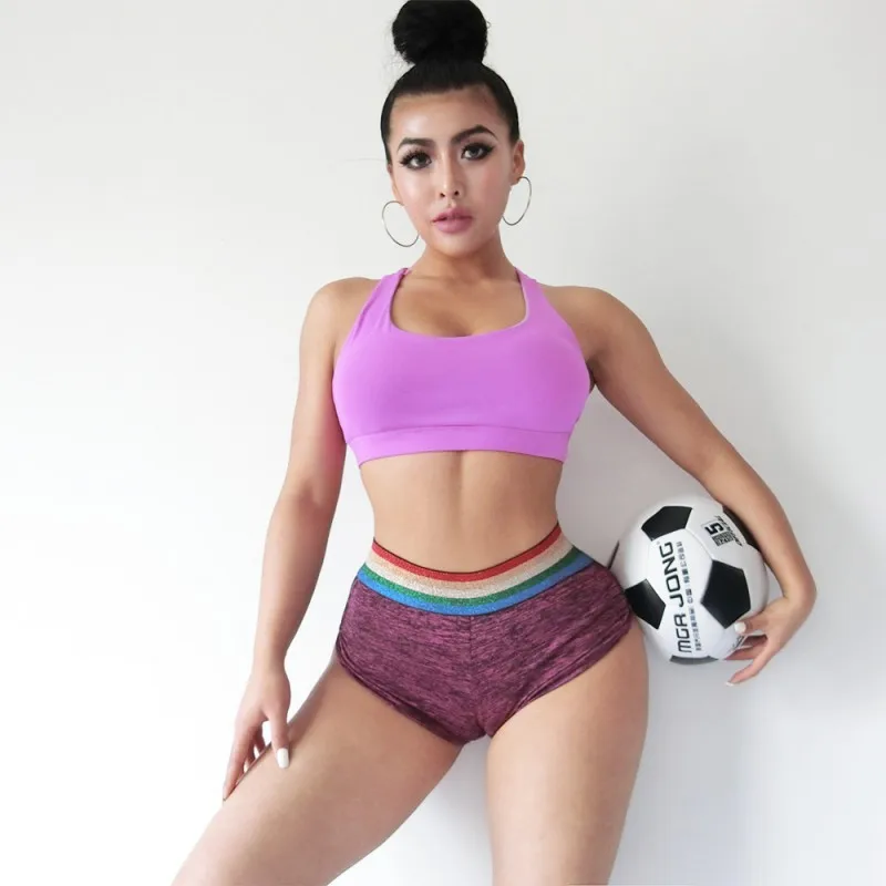 

Summer biker shorts 2019 work out shorts women elastic waist skinny fitness korean casual sexy short High waist Fitness shorts