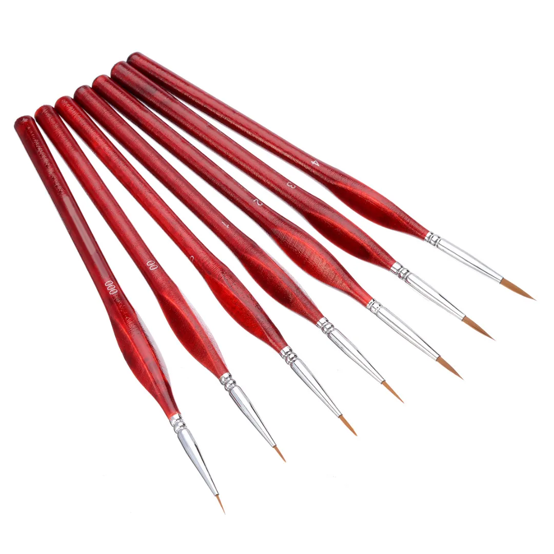 Mayitr Professional Paint Brush Sable Hair Paint Brush Set Detail Miniature Art Brush Painting For Fine Nail Art Work