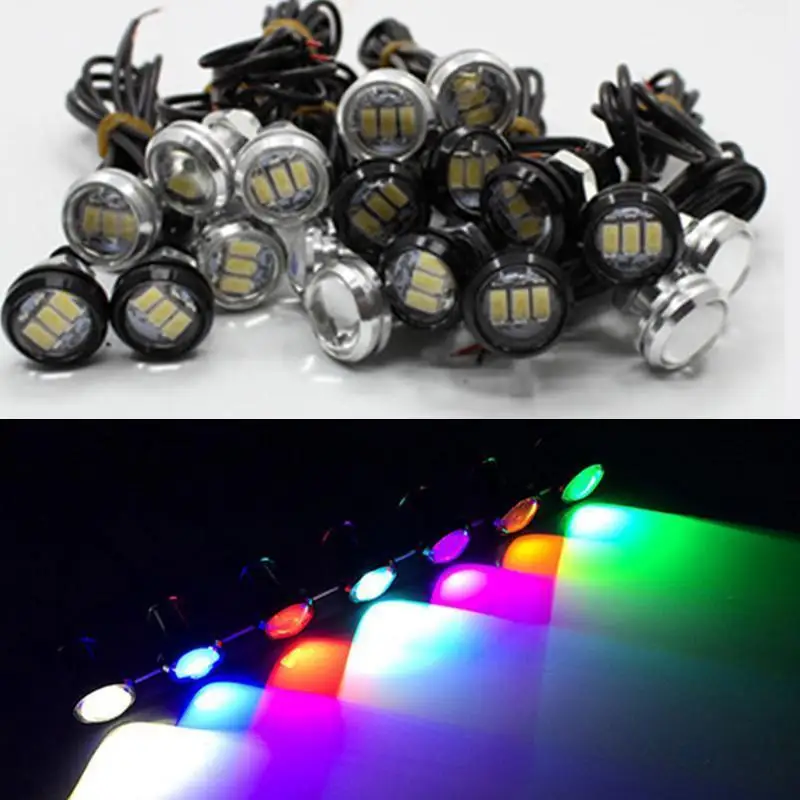 Buy 10X 23MM 3 LED White DC 12V 9W Eagle Eye LED Daytime Running DRL Backup