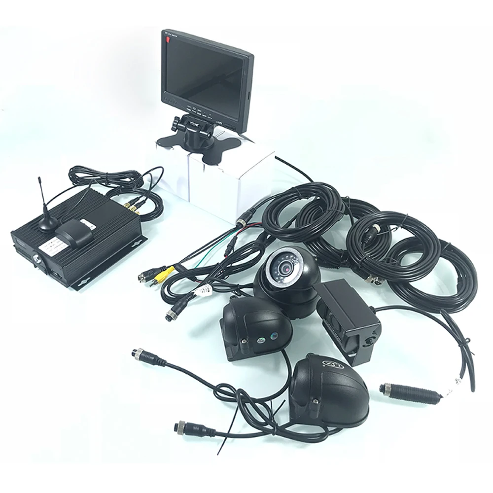 Audio e video 4-canale del computer del telefono mobile HD 3G GPS camion di monitoraggio a distanza