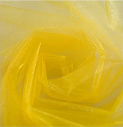 yellow 100 м/лот 75 см Ширина прозрачная блестящая органза рулонные Тюлевая ткань для накидки на стулья для свадьбы праздничное украшение для дня рождения пользу - Цвет: yellow