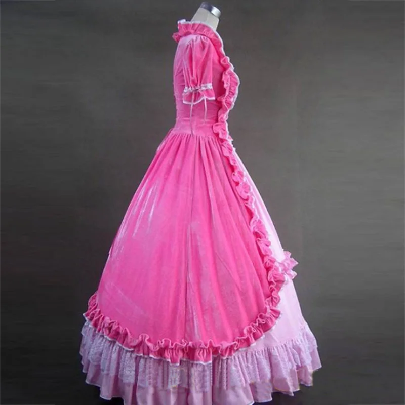 sweet-pink-short-sleeves-gothic-victorian-lolita-dress5