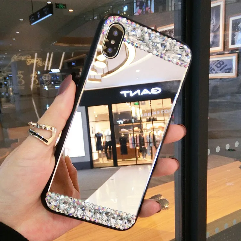 

Shock-Proof Phone Case For Huawei honor 10 lite 9 7X 7A pro mate 10 lite nova 3 3i P Smart Luxury mirror TPU+PC Back Cover Coque
