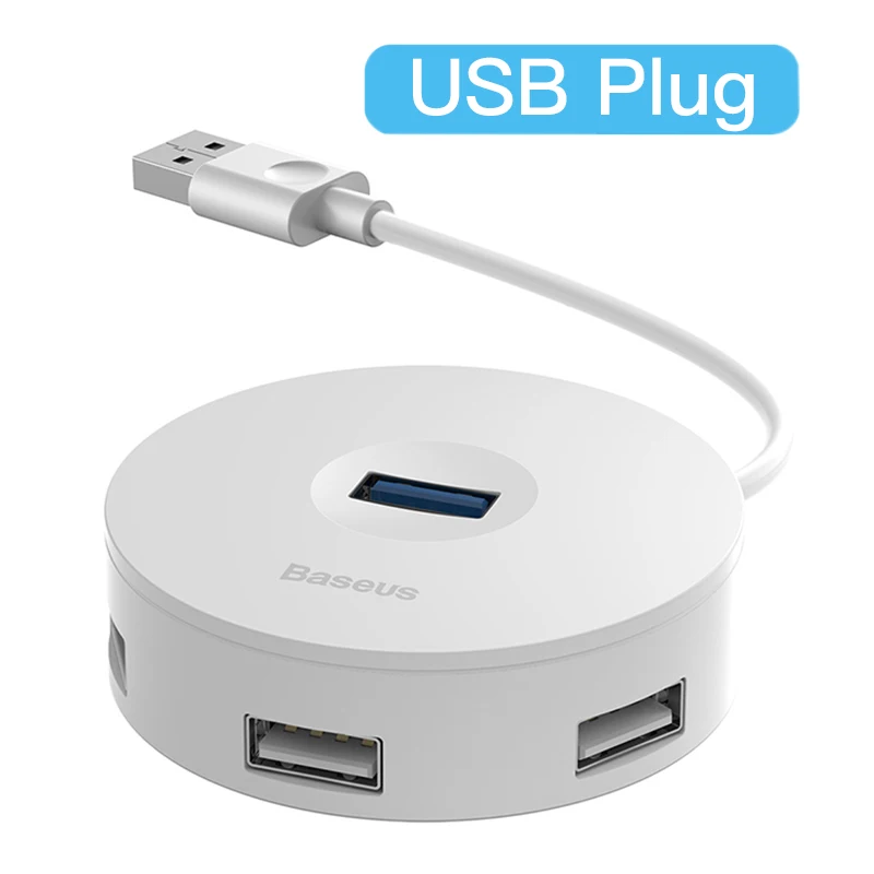 Baseus usb-хаб USB C для нескольких портов USB3.0 USB 3,0 type C концентратор разветвитель для Macbook Pro Air PC компьютер USB-C type-C HAB адаптер - Цвет: USB 3.0 White