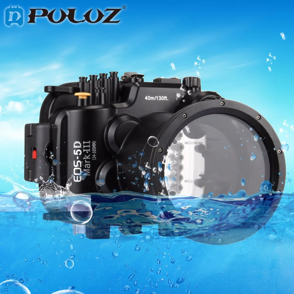 PULUZ 40m 130ft Depth Underwater Swimming Diving Case Waterproof Camera