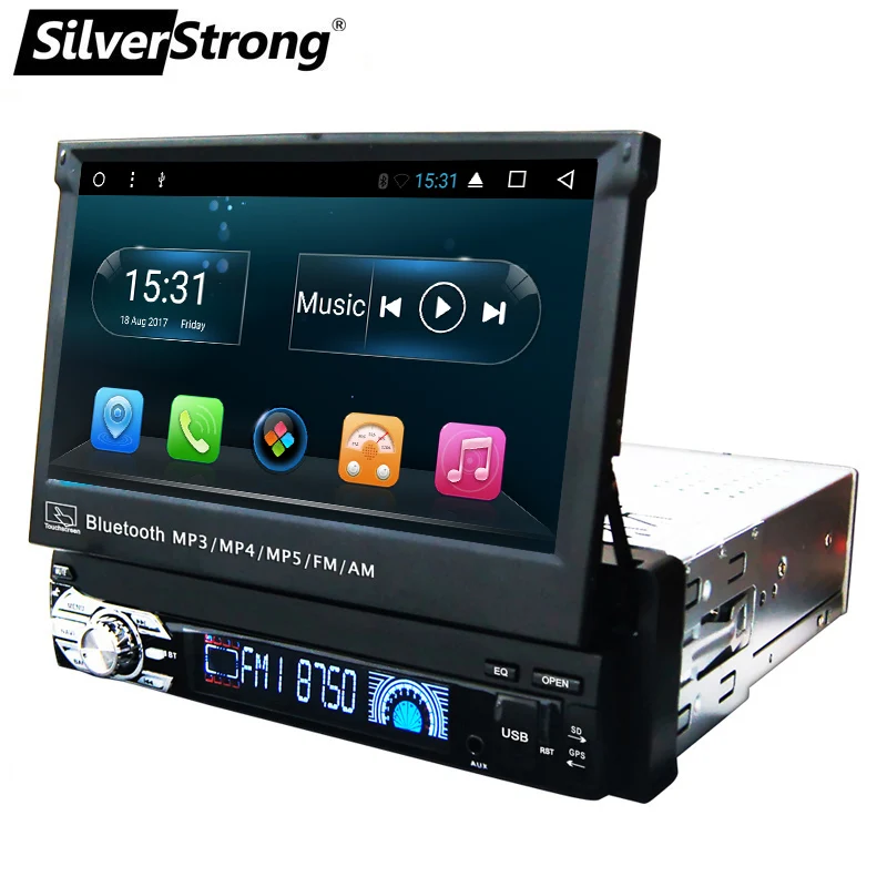 Perfect SilverStrong 1Din Android8.1 Universal 7inch Car DVD Auto Radio Android Car Stereo Universal multimedia by Kaier produces 3