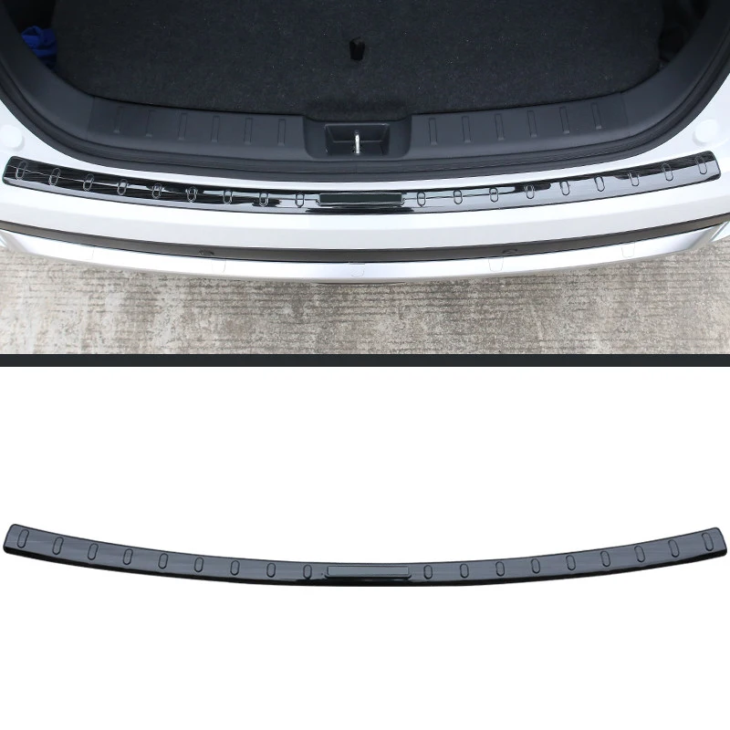 

Car Styling 1PCS Stainless Steel BLACK Inner or Outer Rear Bumper Protector Cover Trim For Mitsubishi Eclipse Cross 2018 2019