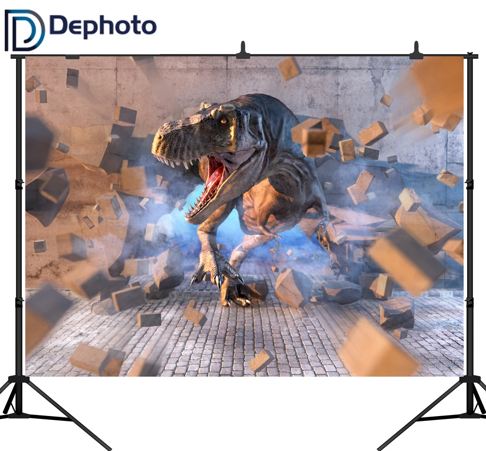 DePhoto фон для фотосъемки с изображением динозавра Юрского периода 3D студийной