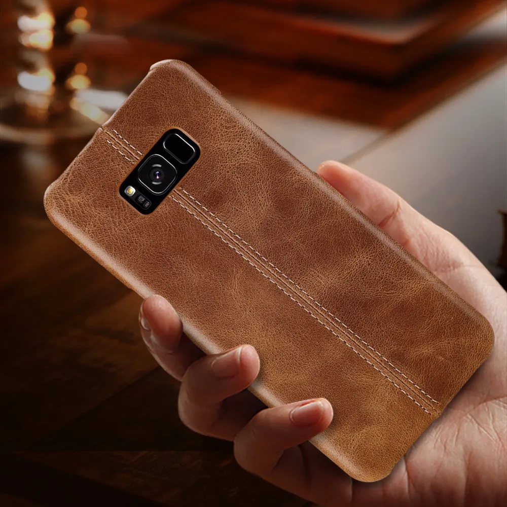 

Luxury Retro Genuine Leather Case For Samsung Galaxy Note 8 Cow Leather back case cover For galaxy note8