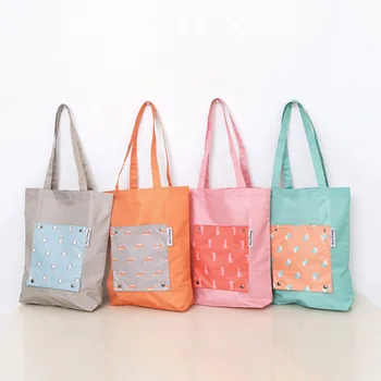 

Cartoon Waterproof Nylon Cloth Clothing Storage Bag Home Storage Product Sorting Bag Travel Fold Shopping Shoulder Bag Package