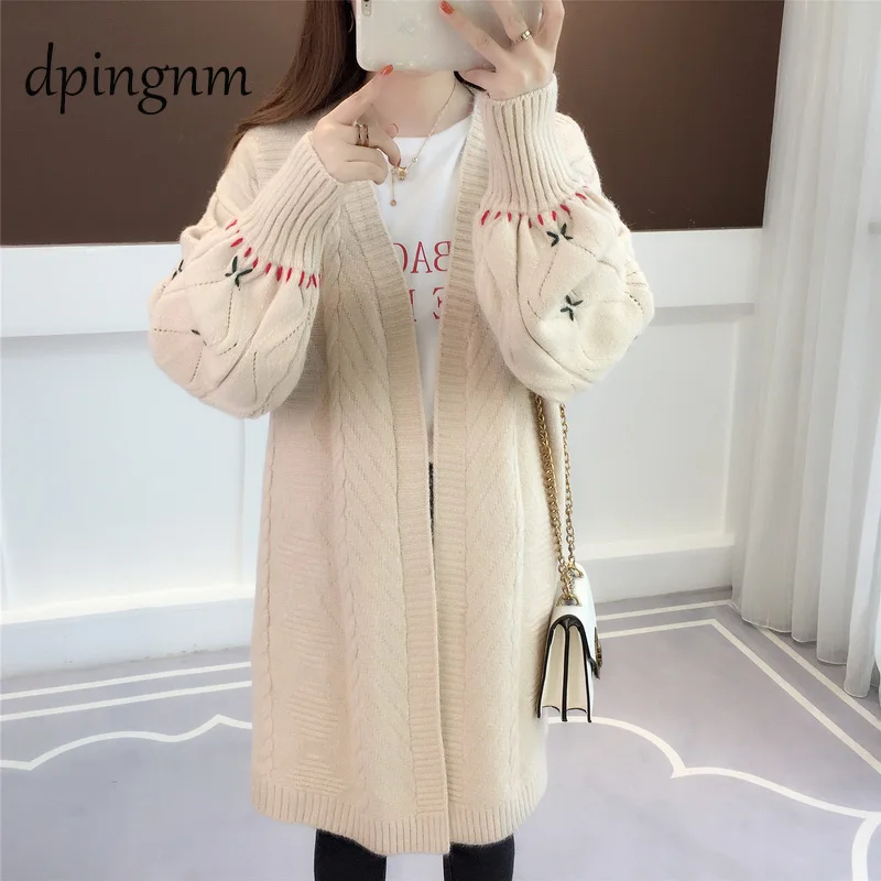 2022Autumn Winter Women Sweater CardigansCardigans Poncho Single Breasted Knit Sweater Harajuku out Top