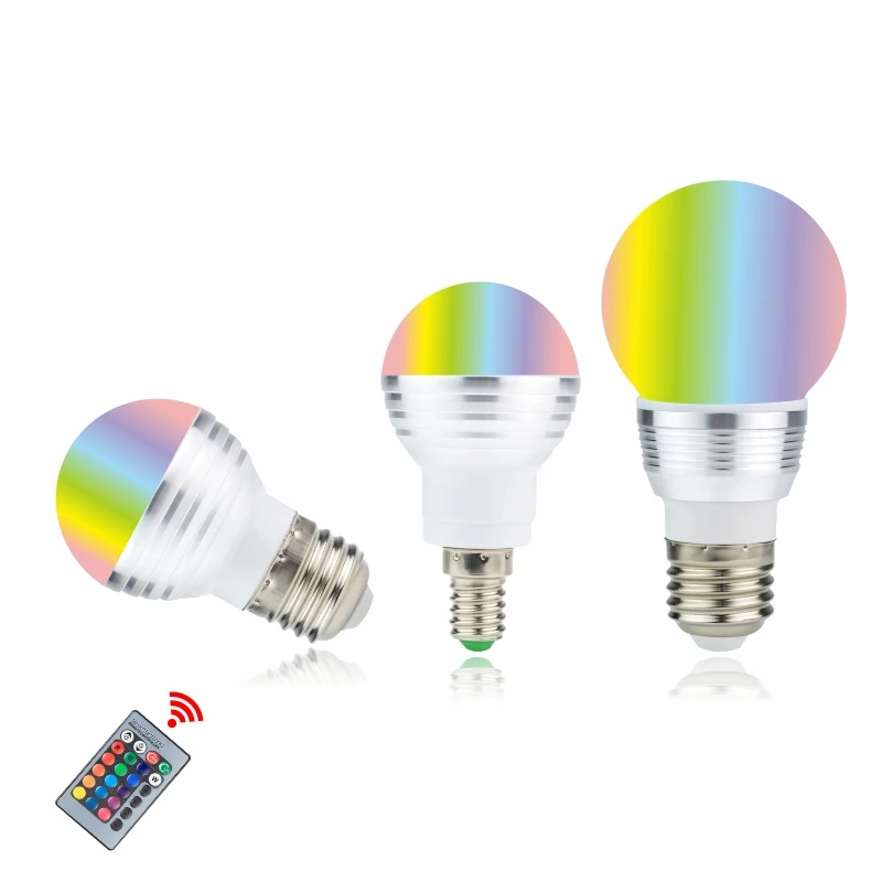 3 Вт 5 светодиодная RGB лампа для изменения цвета E27 E14 волшебная 85 265 в 110 В 220