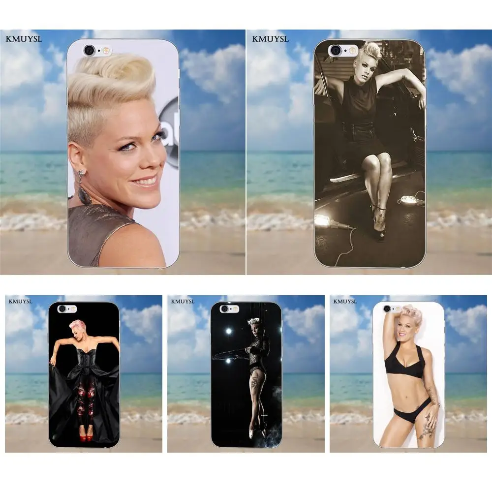 

Kmuysl Soft Cute Skin For iPhone 4 4S 5 5C SE 6 6S 7 8 Plus X Galaxy S5 S6 S7 S8 Grand Core II Prime Alpha Pink P!nk Hot Singer