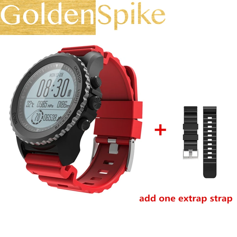 

S968 Sports Smart Watch Waterproof IP68 Heart Rate Monitor altitude temperature Pedometer GPS Bluetooth 4.0 Smartwatch 160*160