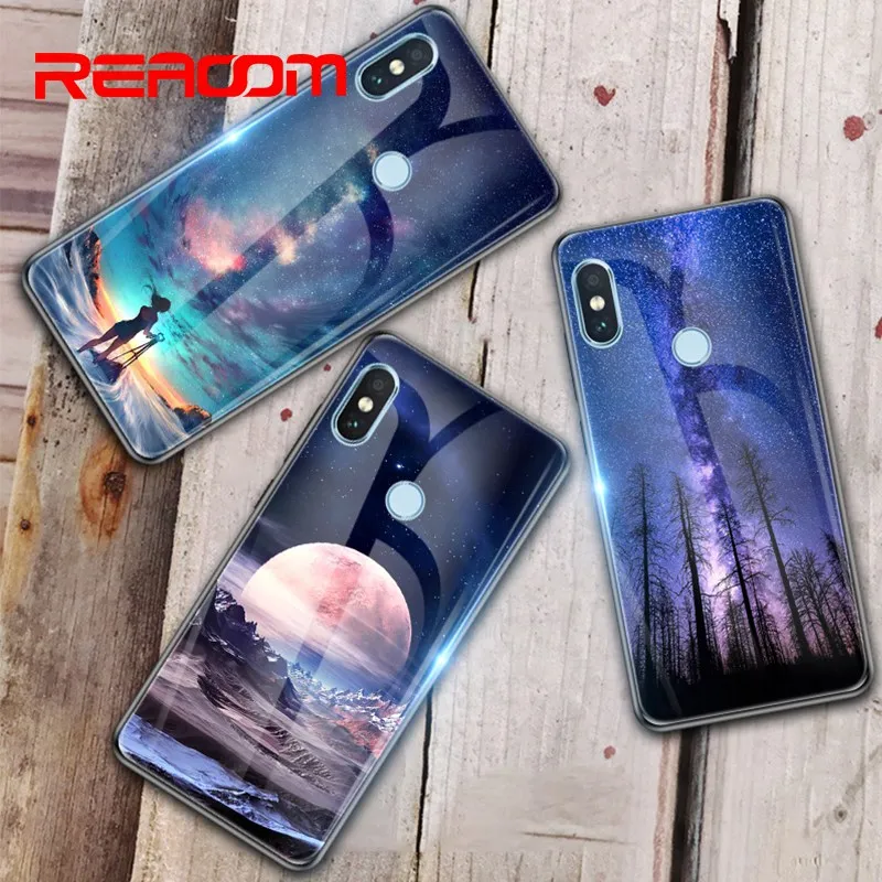 Роскошный стеклянный чехол для Xiaomi Mi A2 Lite A1 5X силиконовый мягкий Xioami RedMi Note 5 6 Pro 4X5