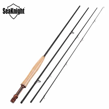 

SeaKnight MAXWAY HONOR Series New 3/4# 4 Sections 2.4M 40T Carbon 3A Soft Wooden Handle FUJI Rings Fly Fishing Rod Fly Rod