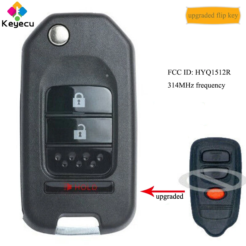 

KEYECU Upgraded Keyless Entry Remote Key With 3 Buttons 314MHz - FOB for Isuzu Rodeo Sport Trooper Amigo Axiom FCC ID: HYQ1512R