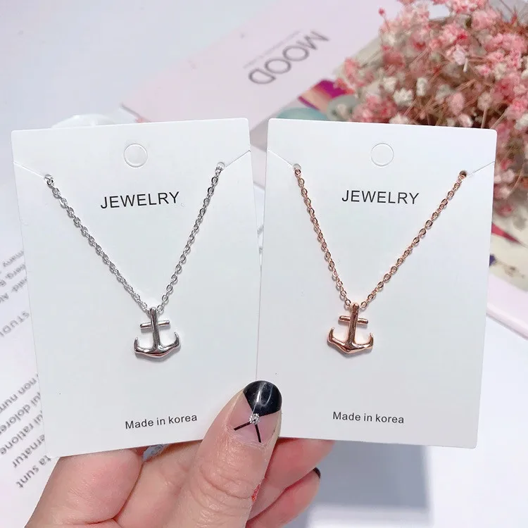 anchor necklace women Hypoallergenic alloy fadeless fashion jewelry for women girl gift