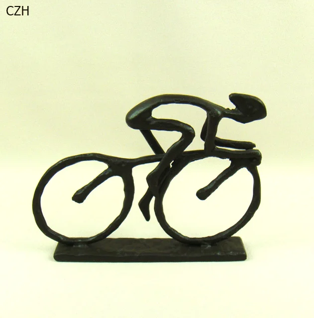 Hierro fundido estatuilla ornamento de bicicleta de carreras ciclista trofeo vendedor del Reino Unido