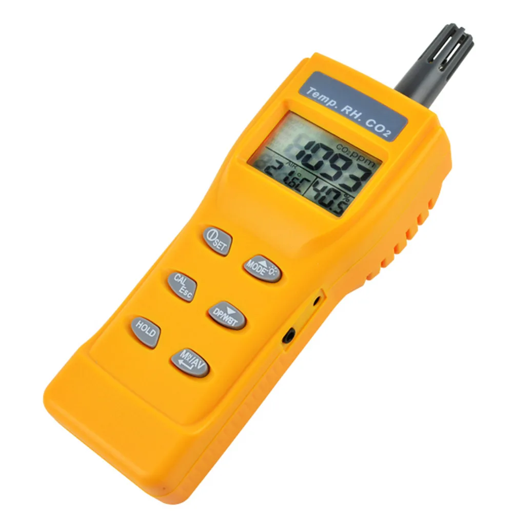 

Digital 0~9999ppm IAQ CO2 Monitor Carbon Dioxide Air Temperature Humidity Dew Point Wet Bulb NDIR Sensor