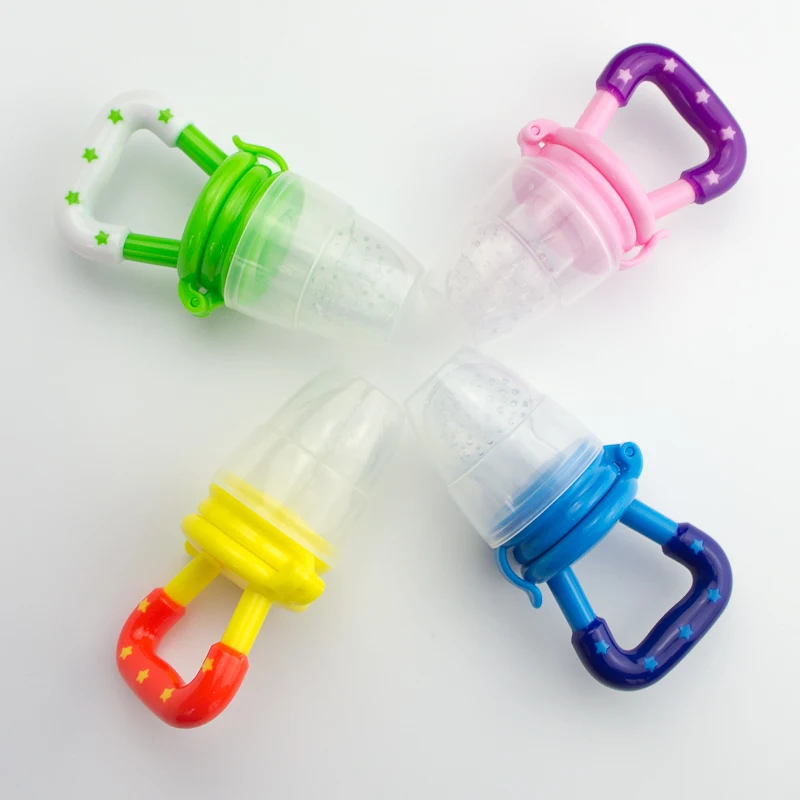 Baby Pacifier Fresh Food Feeder with Cap Feeding Bottles Kids Nipple
