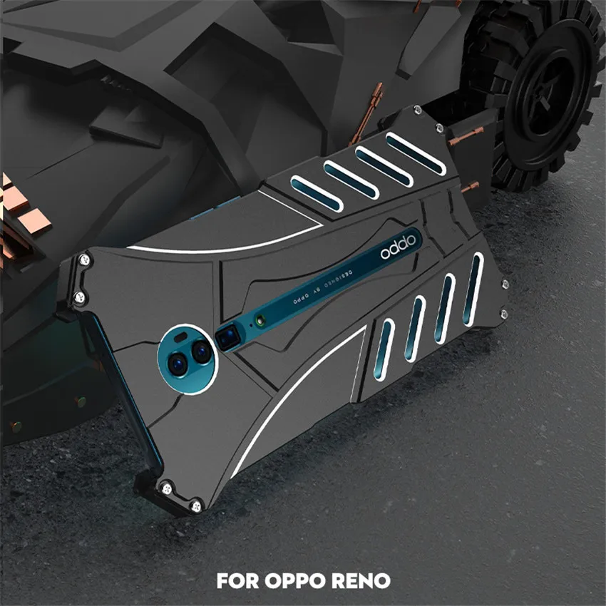 For OPPO Reno Case R-JUST Batman Luxury Aluminium Metal Case For OPPO Reno Phone Cover Coque  (11)