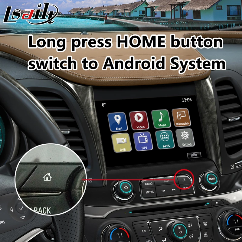 Lsailt Android 7,1 Автомобильный мультимедийный видео интерфейс для Chevrolet Impala MyLink система- год поддержка add adas и carplay