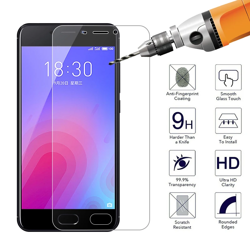 

9H 2.5D Tempered Glass For Meizu M6 M5 Note M5C M5S 16 16th Plus 15 U10 U20 Screen Protector Film For Meizu M6 M5 Note Glass