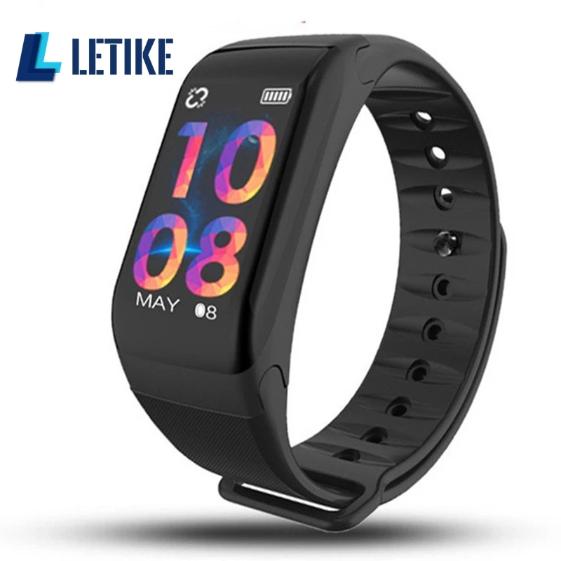 Letike F1plus фитнес трекер Смарт браслет часы группа HR сна Водонепроницаемый