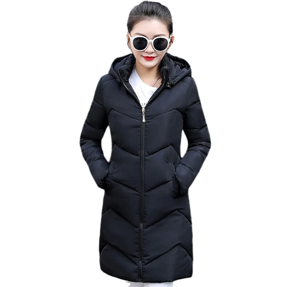 

han edition cultivate morality in the winter long cotton-padded jacket 2019 new female with thick cotton-padded jacket