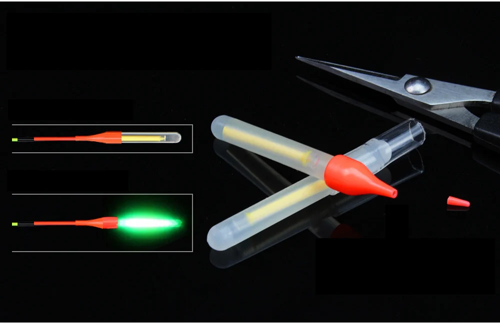 250 шт., рыболовный Флуоресцентный светильник, светильник, ночной поплавок, 4,5*37 мм, удочка, светильник s, темное свечение, палка, поплавок, снасти, аксессуары, Pesca
