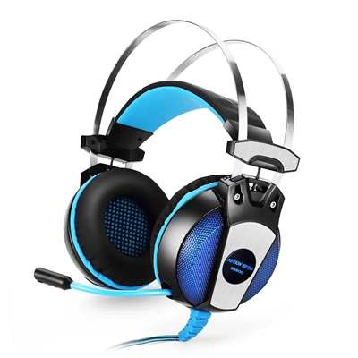 Игровые наушники для компьютера KOTION КАЖДЫЙ GS500 3.5 мм PS4 Gaming Headset Stereo Bass Наушников с микрофоном для компьютера xbox one ps4 playstation4 Портативных пк геймер - Цвет: blue