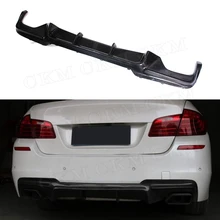 JC SPORTLINE F10 M Tech CF Diffuser fits BMW 5 Series F10 M Sport 528i 530i 535i 550i 4D 2011-2017 Carbon Fiber Rear Bumper Lip CF Diffuser Spoiler