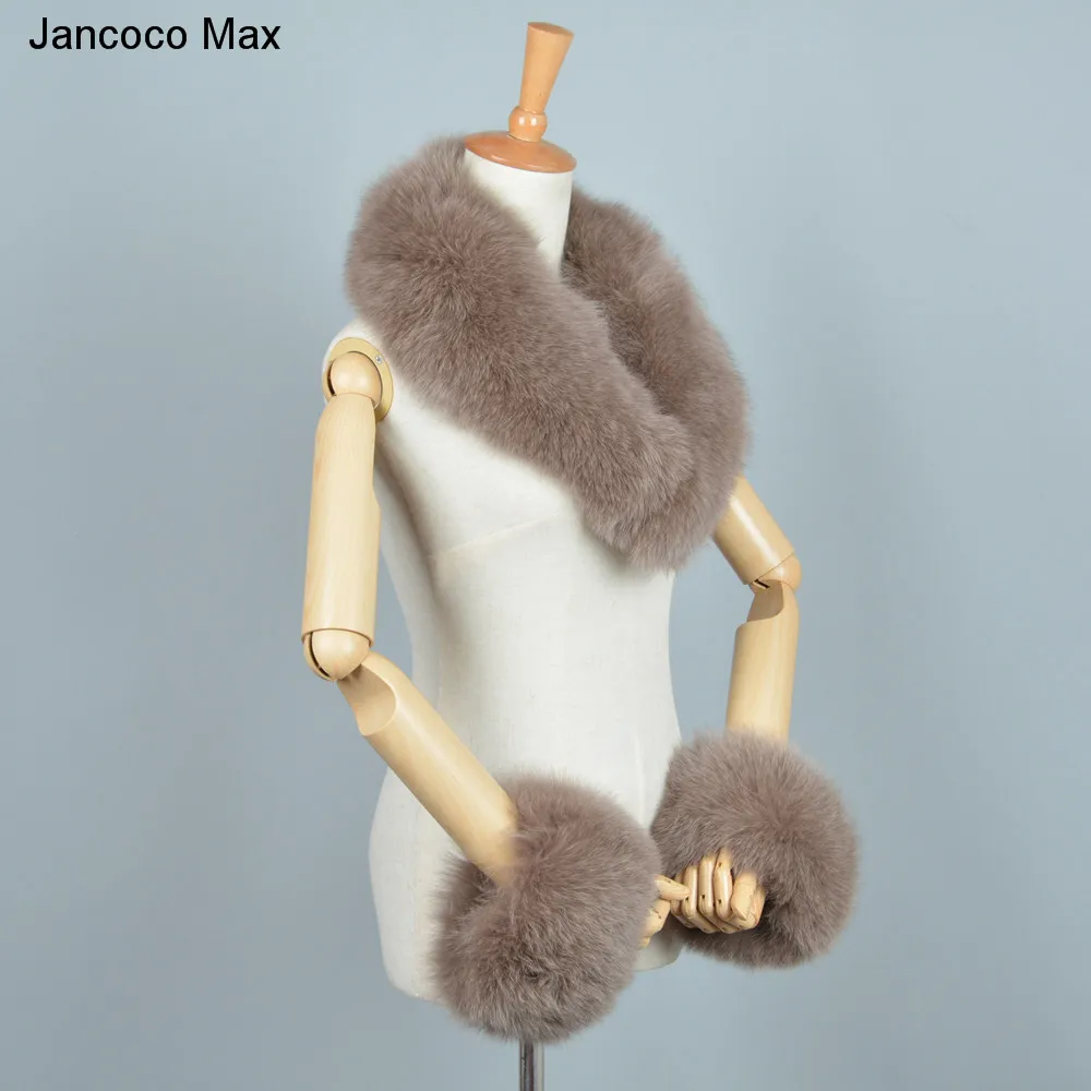 2018 New Arrival Real Fox Fur / Raccoon Fur Collar Cuffs Women Winter Fashion Magnetic Scarf S7245