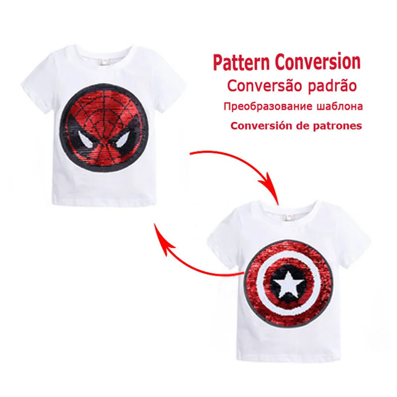 KEAIYOUHUO/летняя детская одежда футболка с человеком-пауком для мальчиков костюмная футболка с героями мультфильмов для мальчиков хлопковая одежда для детей от 2 до 8 лет - Цвет: White