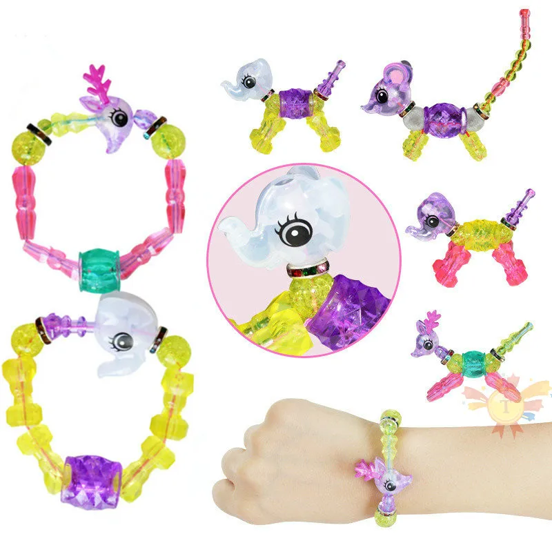 BASON Bracelet Animaux Snap Bracelets Jouets Magiques Anima LS DIY Bijoux Bracelet Collier Fête danniversaire Cadeau pour Enfants Filles 
